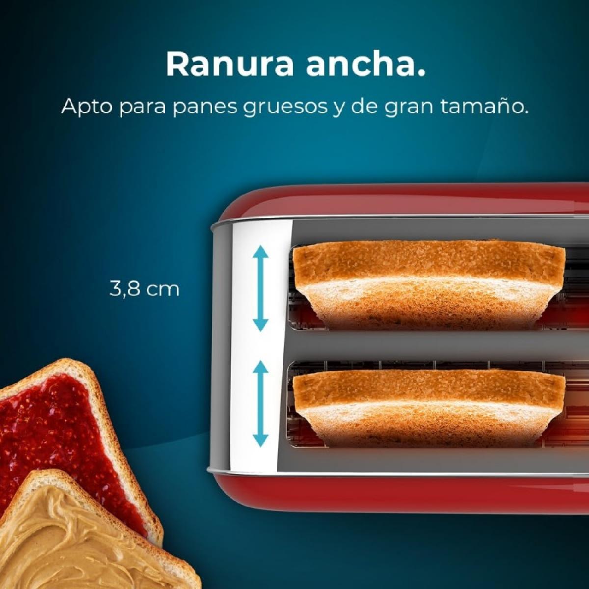 Cecotec Tostadores verticales Tostador vertical Toastin time 1500 Red