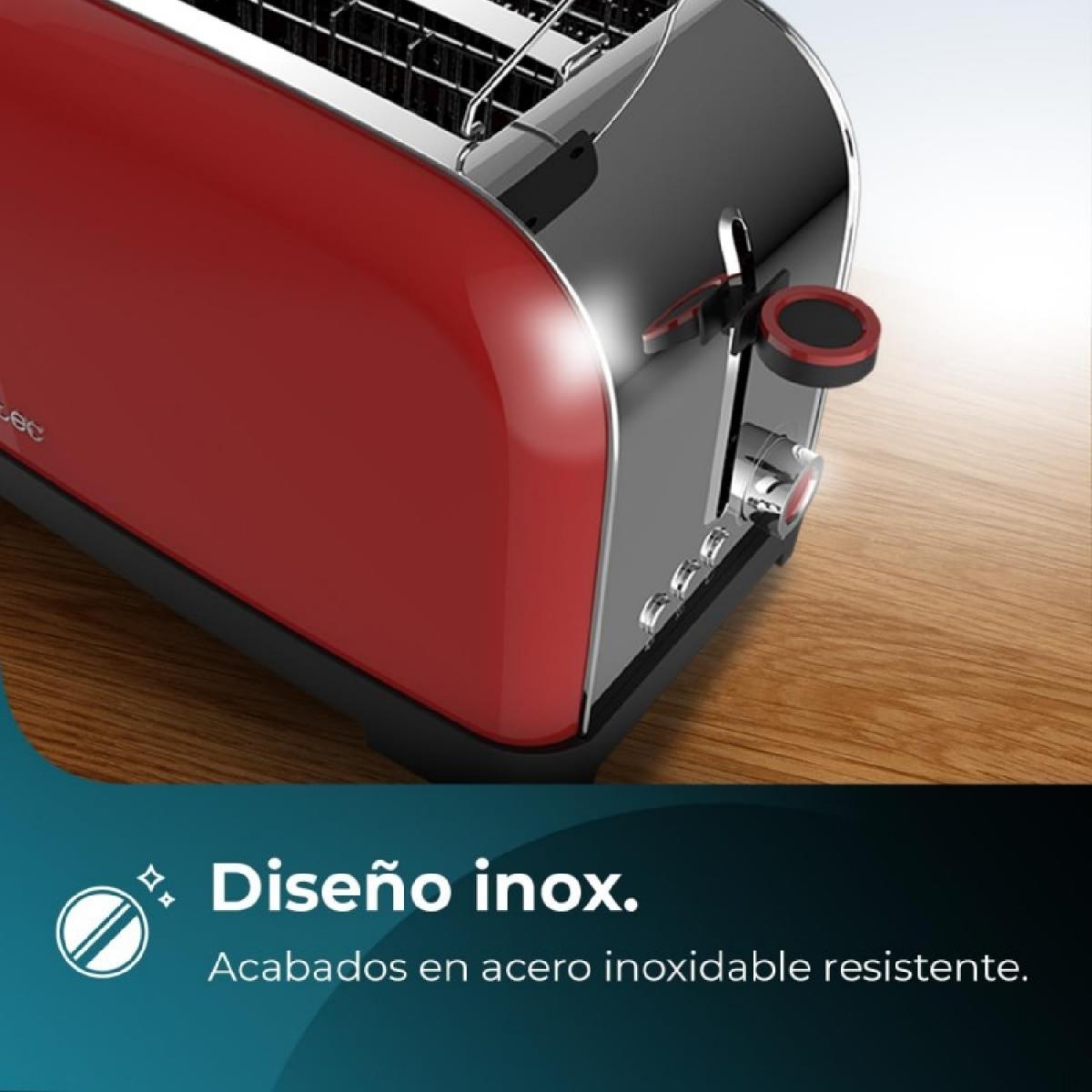 Cecotec Tostadores verticales Tostador vertical Toastin time 1500 Red