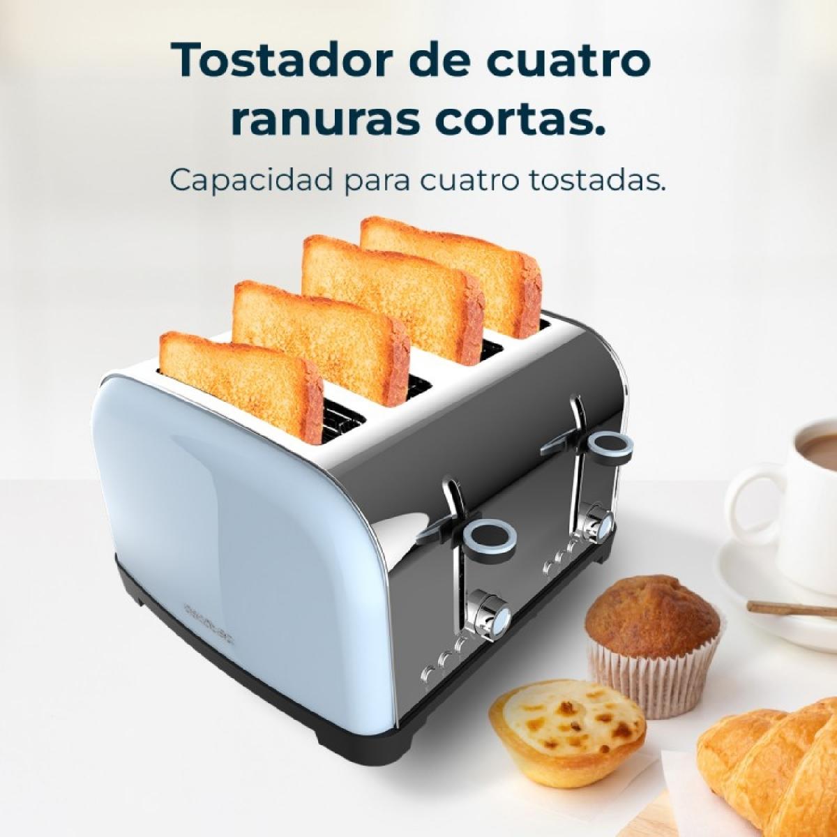 Cecotec Tostadores verticales Tostador vertical Toastin time 1500 Double Blue