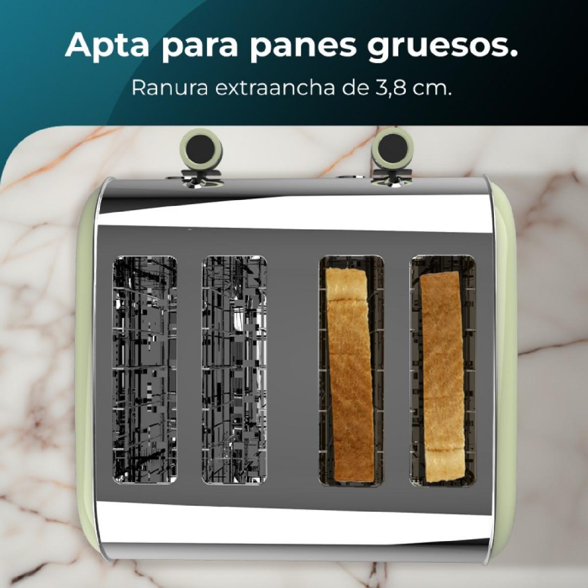 Cecotec Tostadores verticales Tostador vertical Toastin time 1500 Double Green