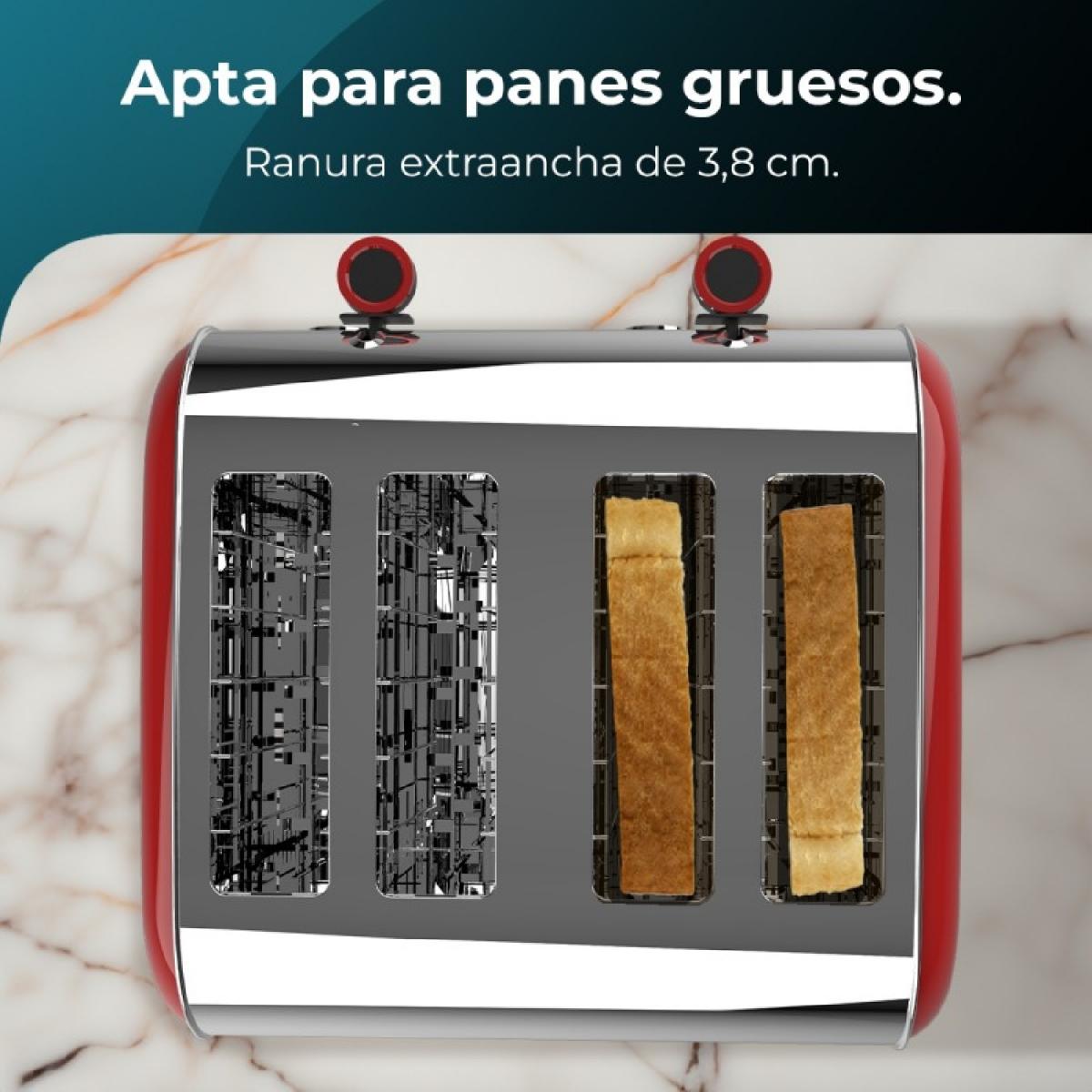 Cecotec Tostadores verticales Tostador vertical Toastin time 1500 Double Red