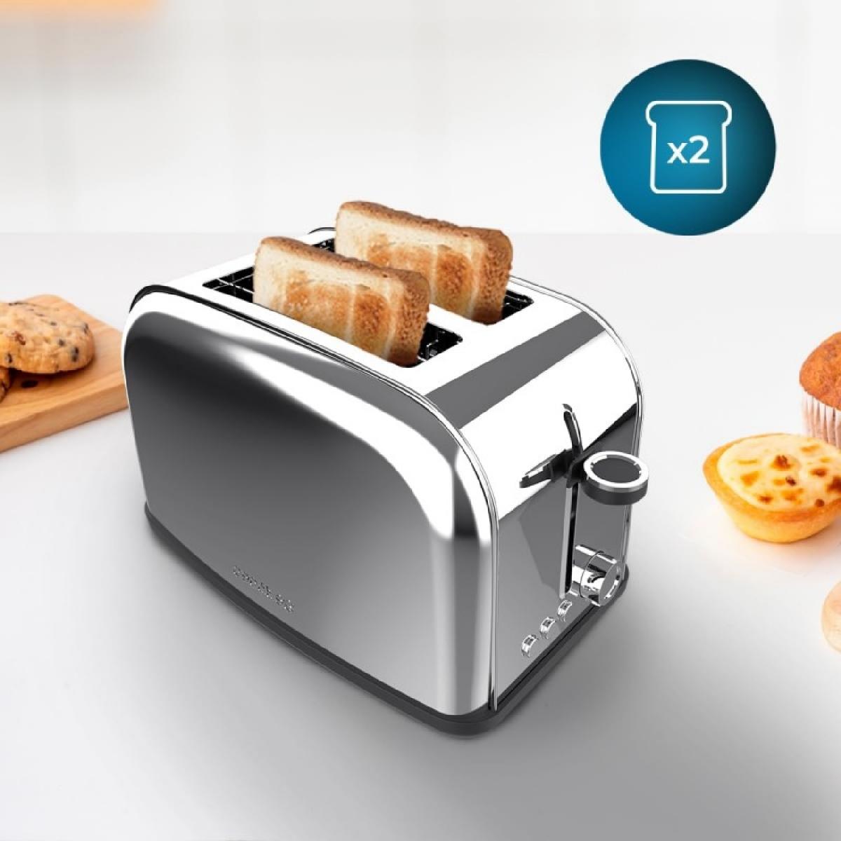 Cecotec Tostadores verticales Tostador vertical Toastin time 850 Inox Lite