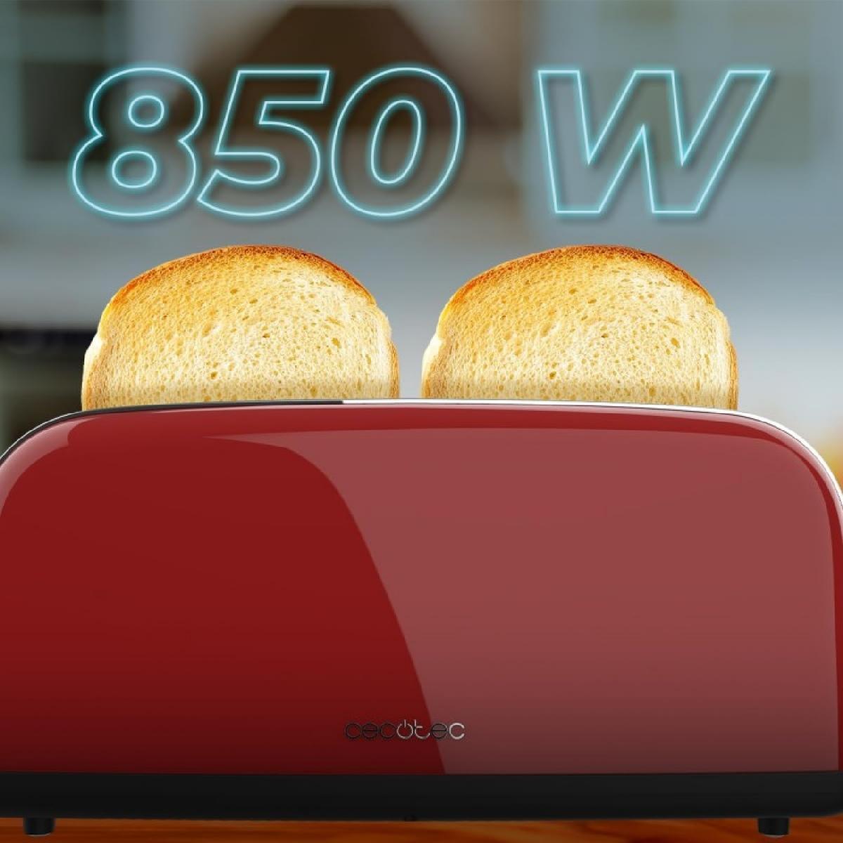 Cecotec Tostadores verticales Tostador vertical Toastin time 850 Red Long Lite
