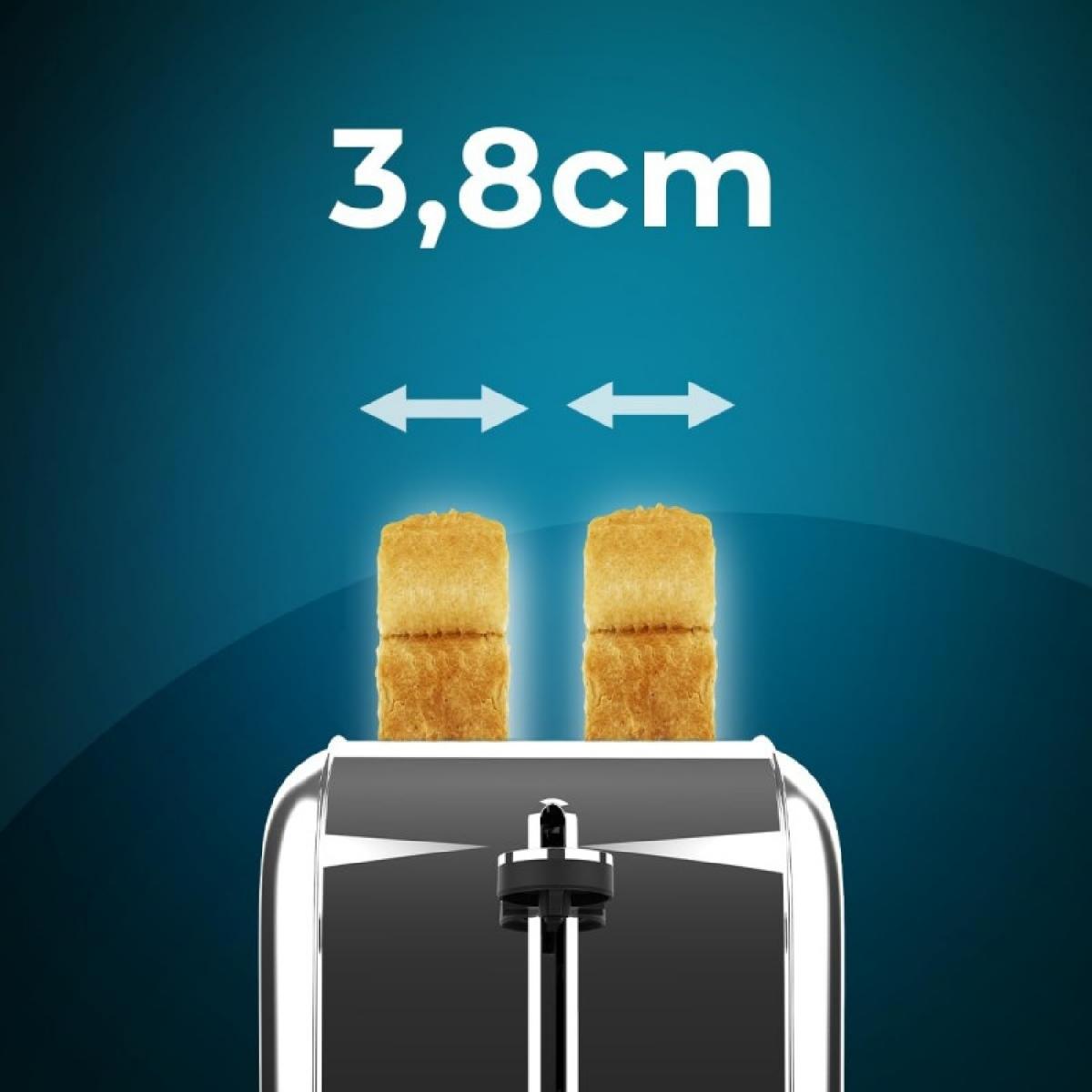 Cecotec Tostadores verticales Tostador vertical Toastin time 1500 Inox Lite