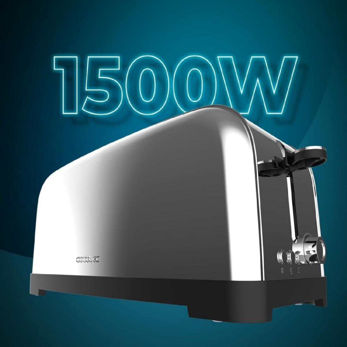 Cecotec Tostadores verticales Tostador vertical Toastin time 1500 Inox Lite