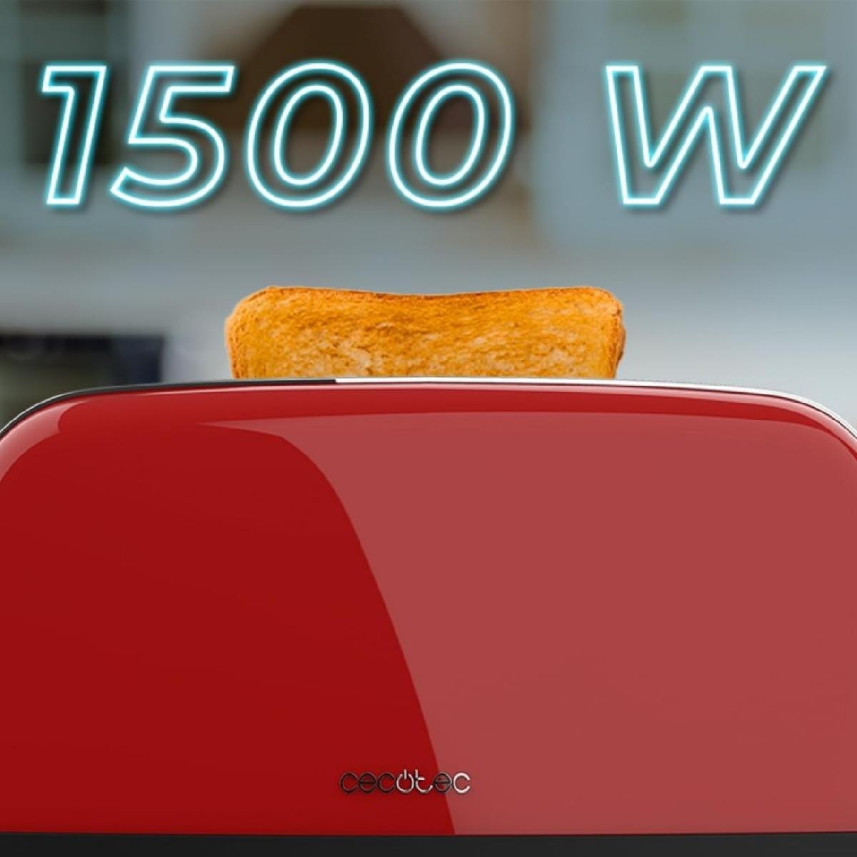 Cecotec Tostadores verticales Tostador vertical Toastin time 1500 Red Lite