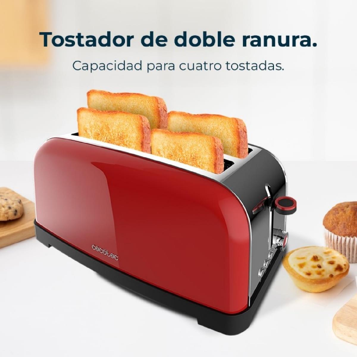 Cecotec Tostadores verticales Tostador vertical Toastin time 1500 Red Lite