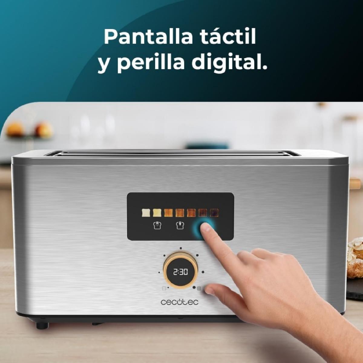 Cecotec Tostadores verticales Tostador vertical Touch&Toast Extra Double
