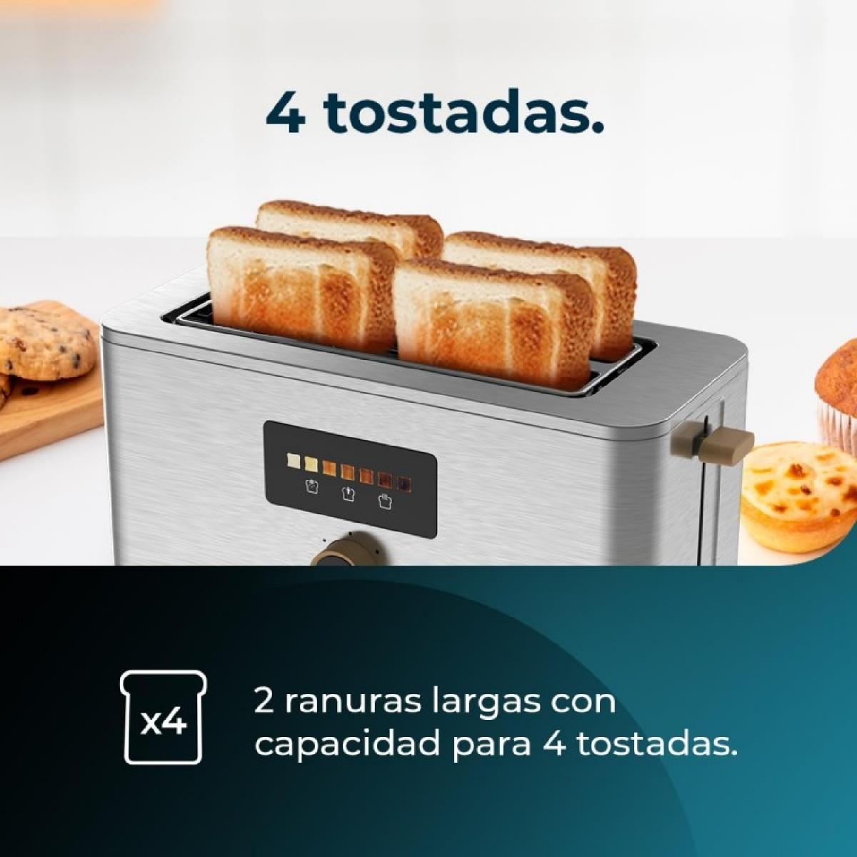 Cecotec Tostadores verticales Tostador vertical Touch&Toast Extra Double