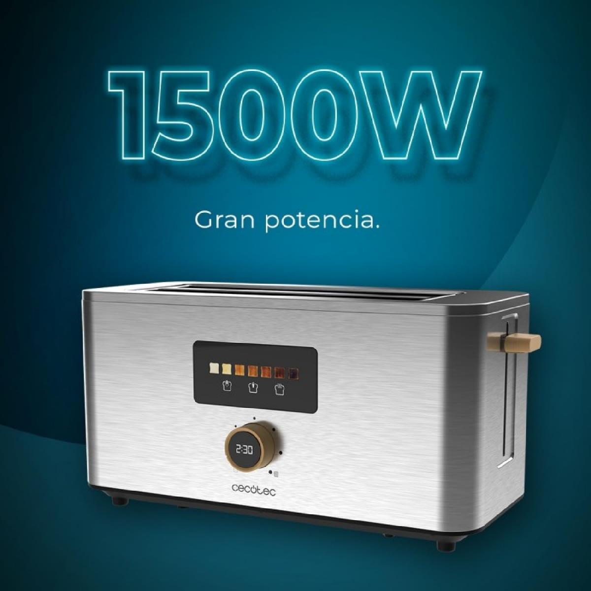 Cecotec Tostadores verticales Tostador vertical Touch&Toast Extra Double
