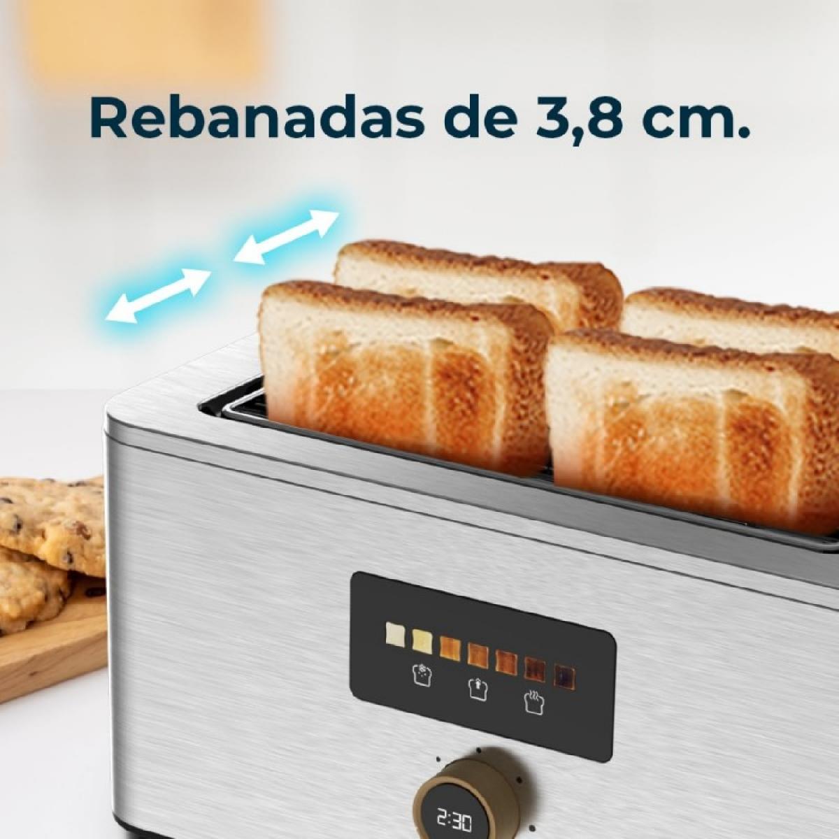 Cecotec Tostadores verticales Tostador vertical Touch&Toast Extra Double