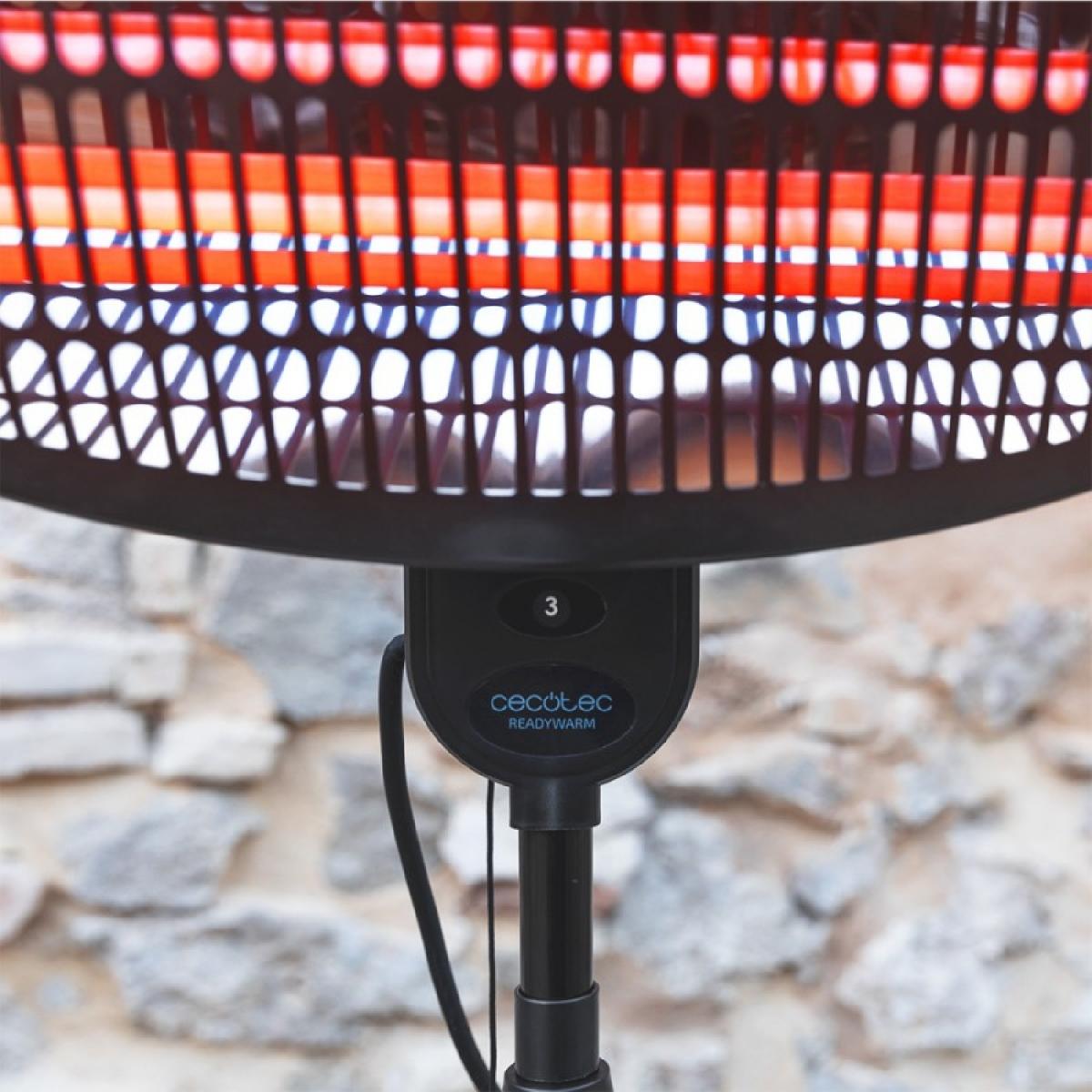 Cecotec Calefactores de exterior Calefactor halógeno ext. de pie Ready Warm 8100 Power Quartz