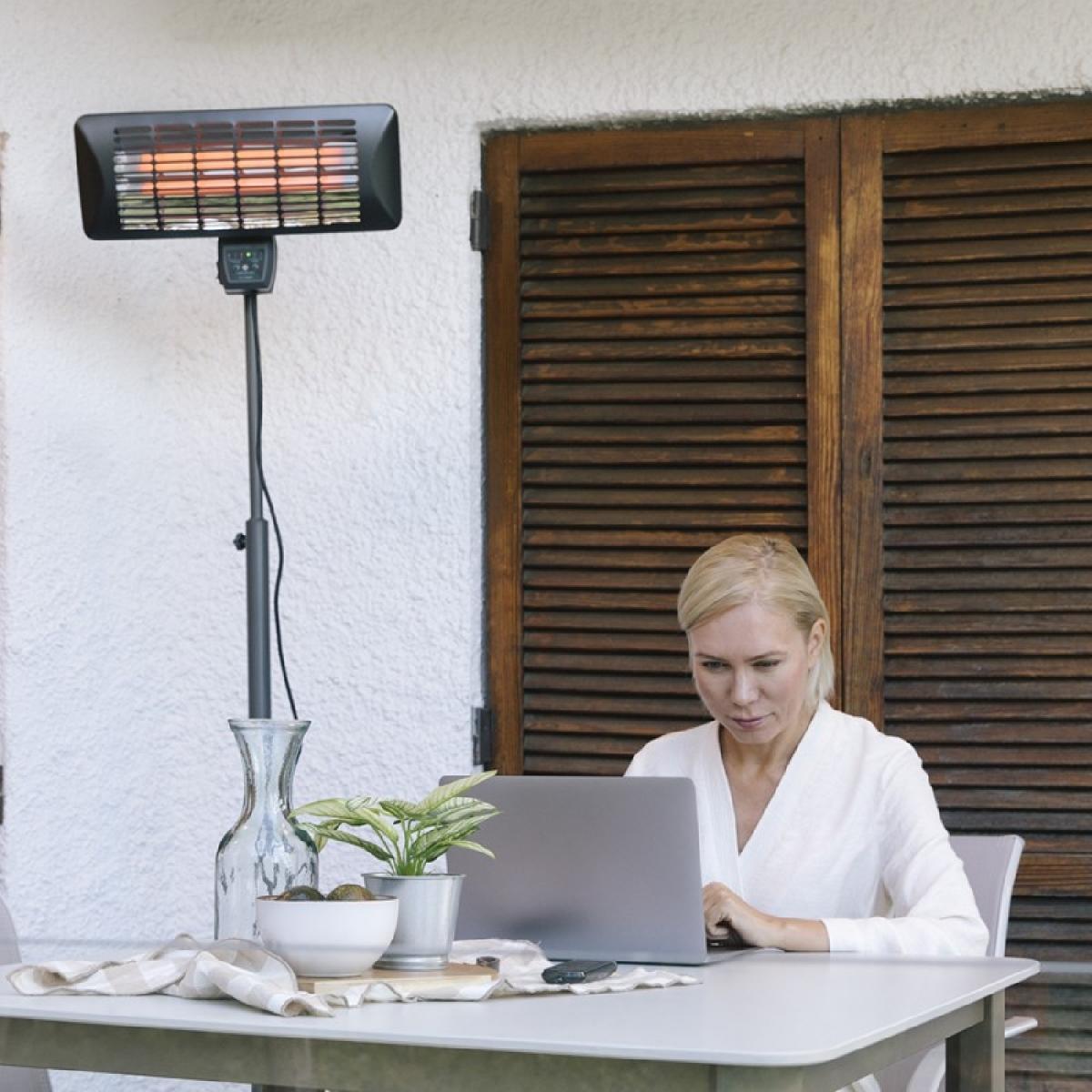 Calefactores de exterior Calefactor halogeno ext. de pie con mando Ready Warm 8200 Power Quartz Smart