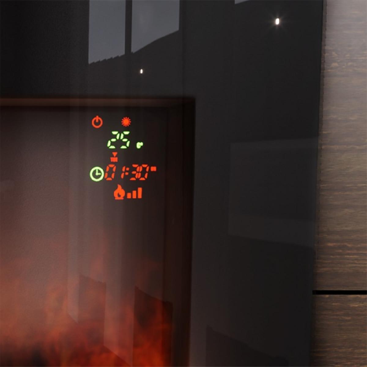 Cecotec Chimeneas eléctricas Chimenea electrica decorativa de pared Ready Warm 2600 Curved Flames