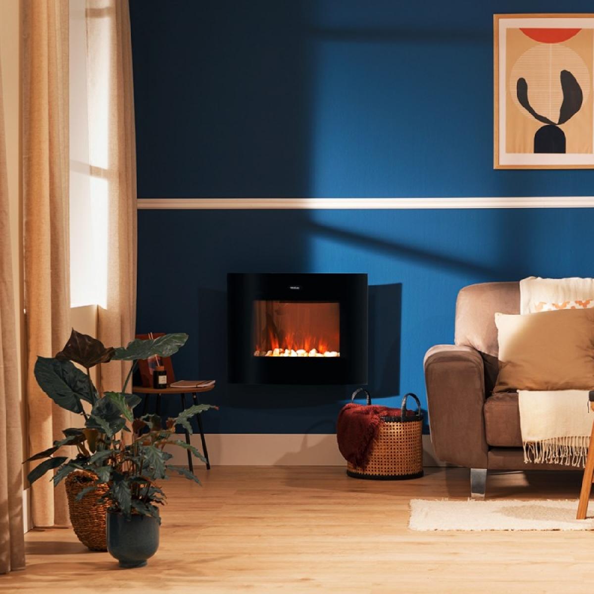 Cecotec Chimeneas eléctricas Chimenea eléctrica ReadyWarm 2650 Curved Flames Connected