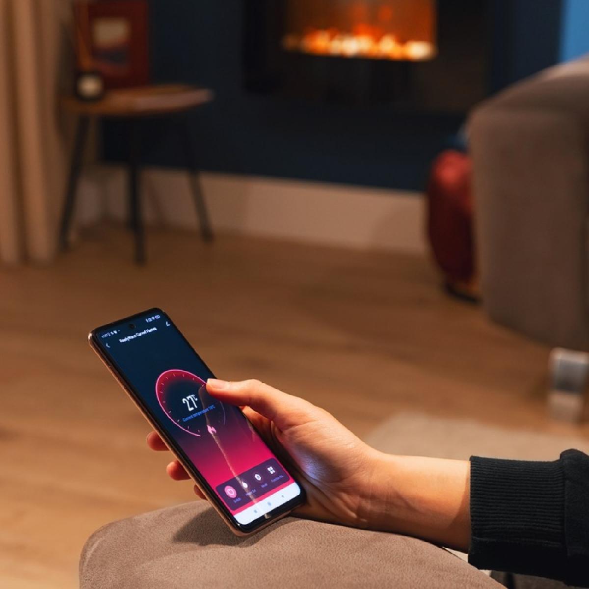 Cecotec Chimeneas eléctricas Chimenea eléctrica ReadyWarm 3550 Curved Flames Connected