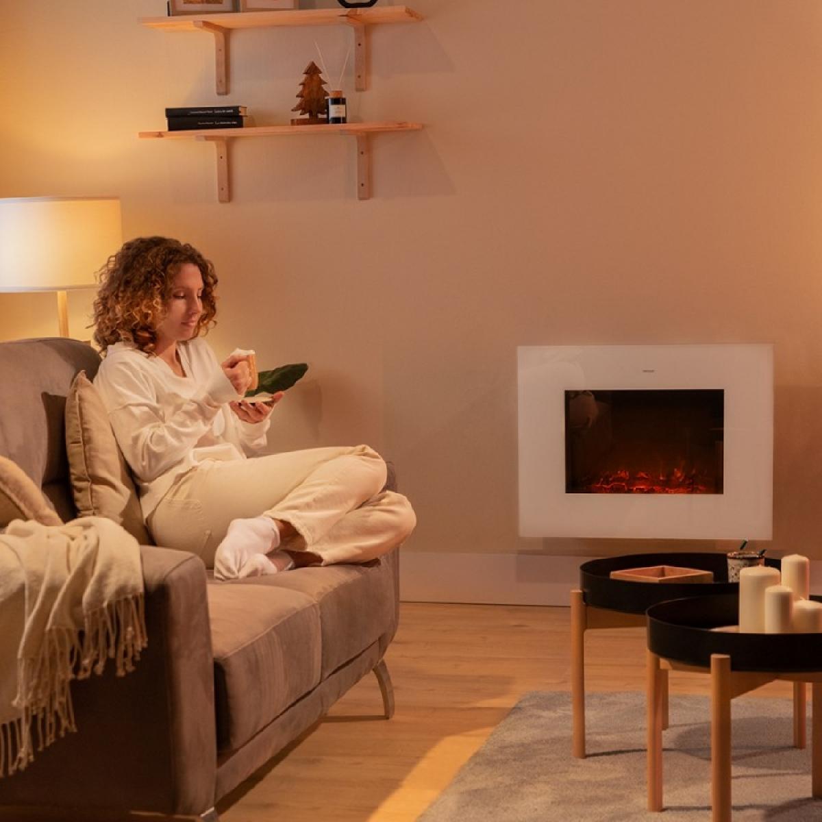 Cecotec Chimeneas eléctricas ReadyWarm 2690 Flames Connected White