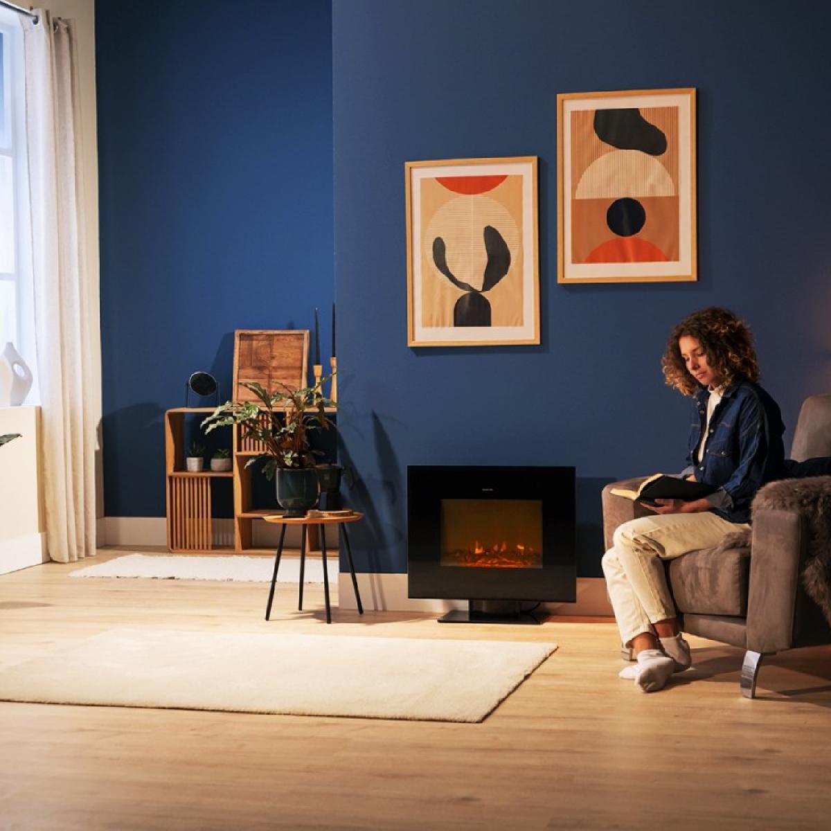 Cecotec Chimeneas eléctricas Chimenea eléctrica ReadyWarm 2700 Design Flames Black