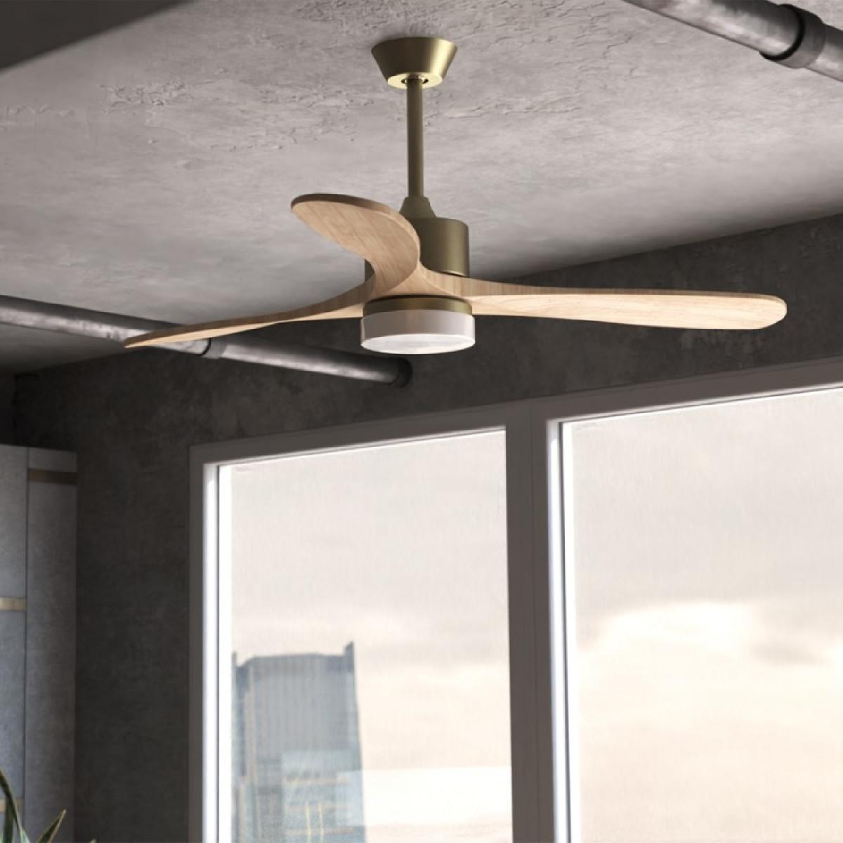 Cecotec Ventiladores de techo con luz Ventilador de techo EnergySilence Aero 5290 Golden Pro