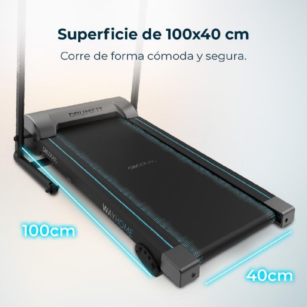 Cecotec Cintas de correr DrumFit WayHome 1000 Runner Sprint