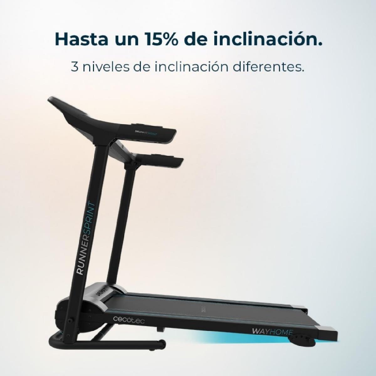 Cecotec Cintas de correr DrumFit WayHome 1200 Runner Sprint