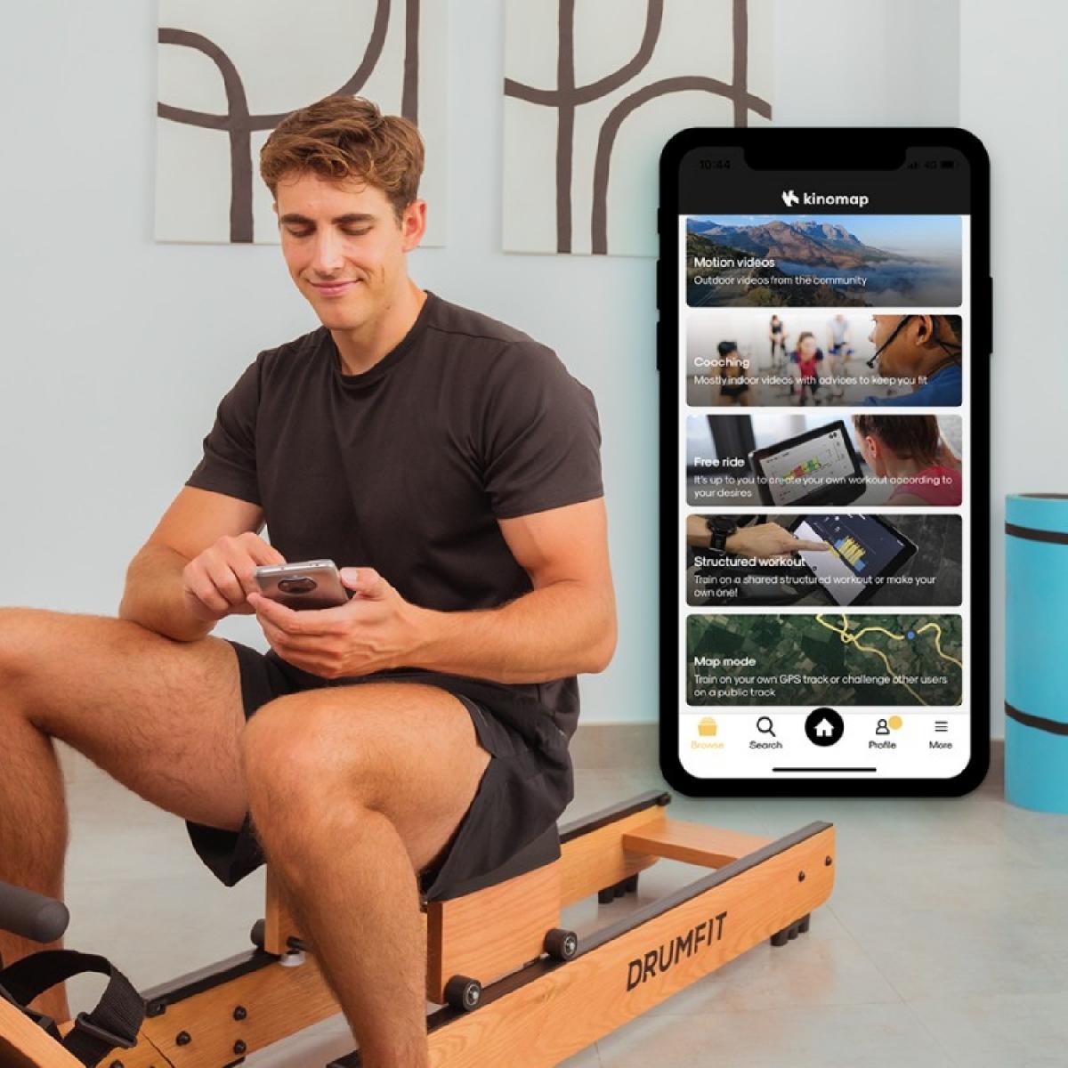 Cecotec Remos de agua Drumfit Rower 20000 Neptuno Wood