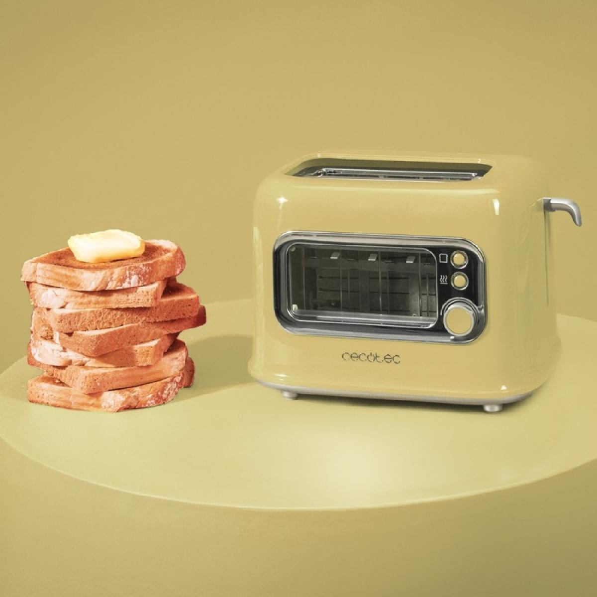 Cecotec Tostadores verticales Tostadora vertical RetroVision Yellow