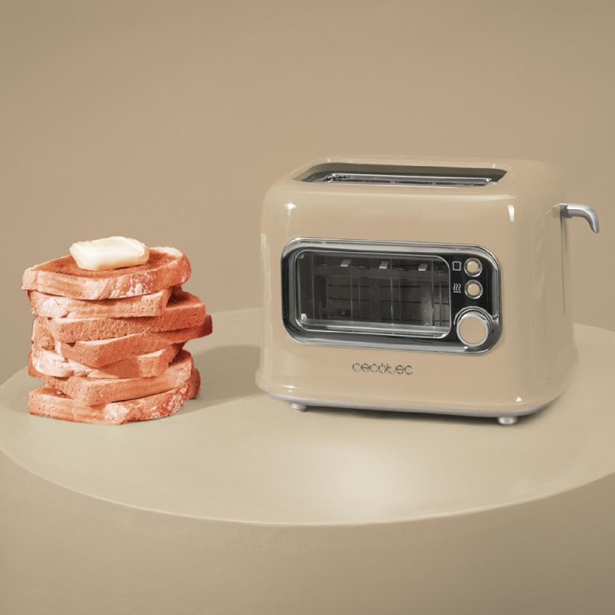 Cecotec Tostadores verticales Tostadora vertical RetroVision Beige