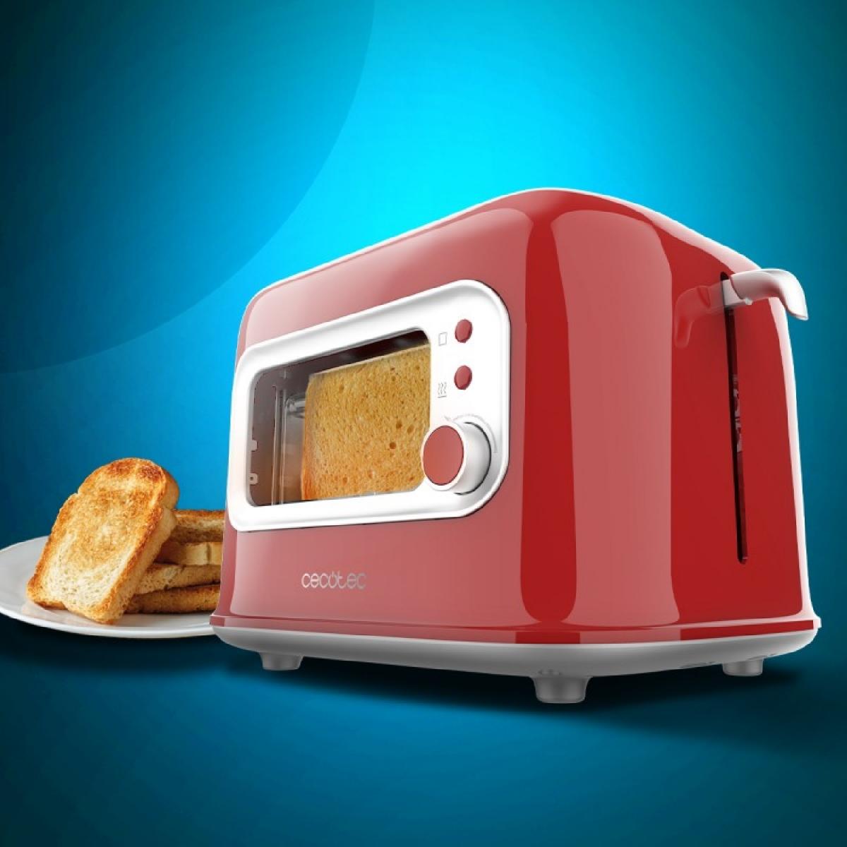 Cecotec Tostadores verticales Tostadora vertical RetroVision Red