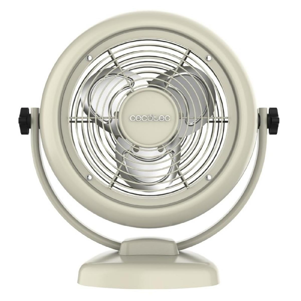 Cecotec Ventiladores de sobremesa EnergySilence 800 RetroDesk Beige