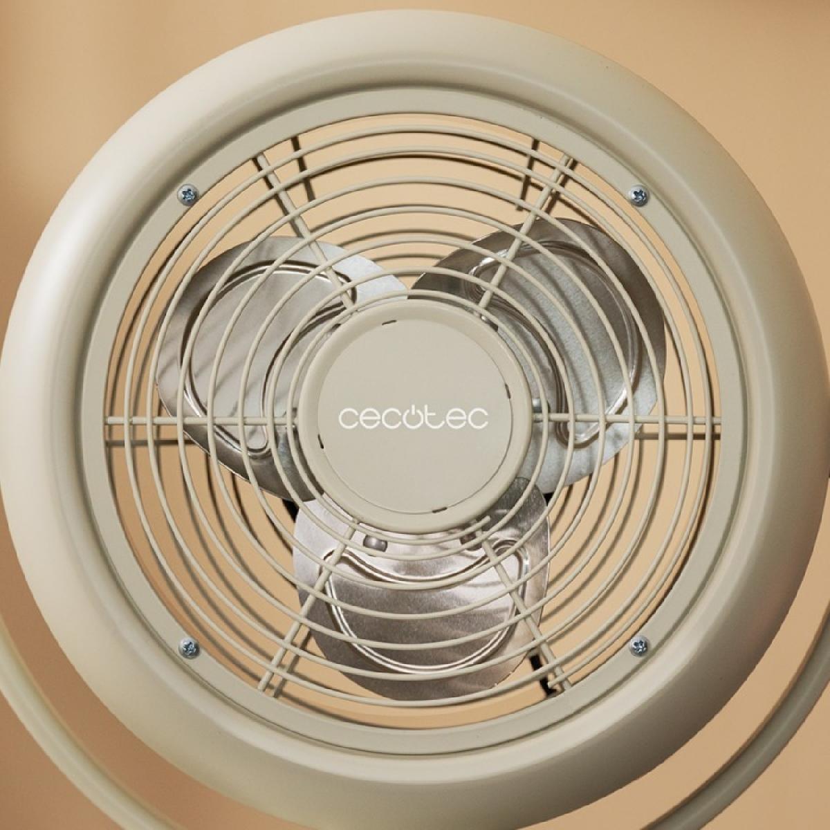 Cecotec Ventiladores de sobremesa EnergySilence 800 RetroDesk Beige