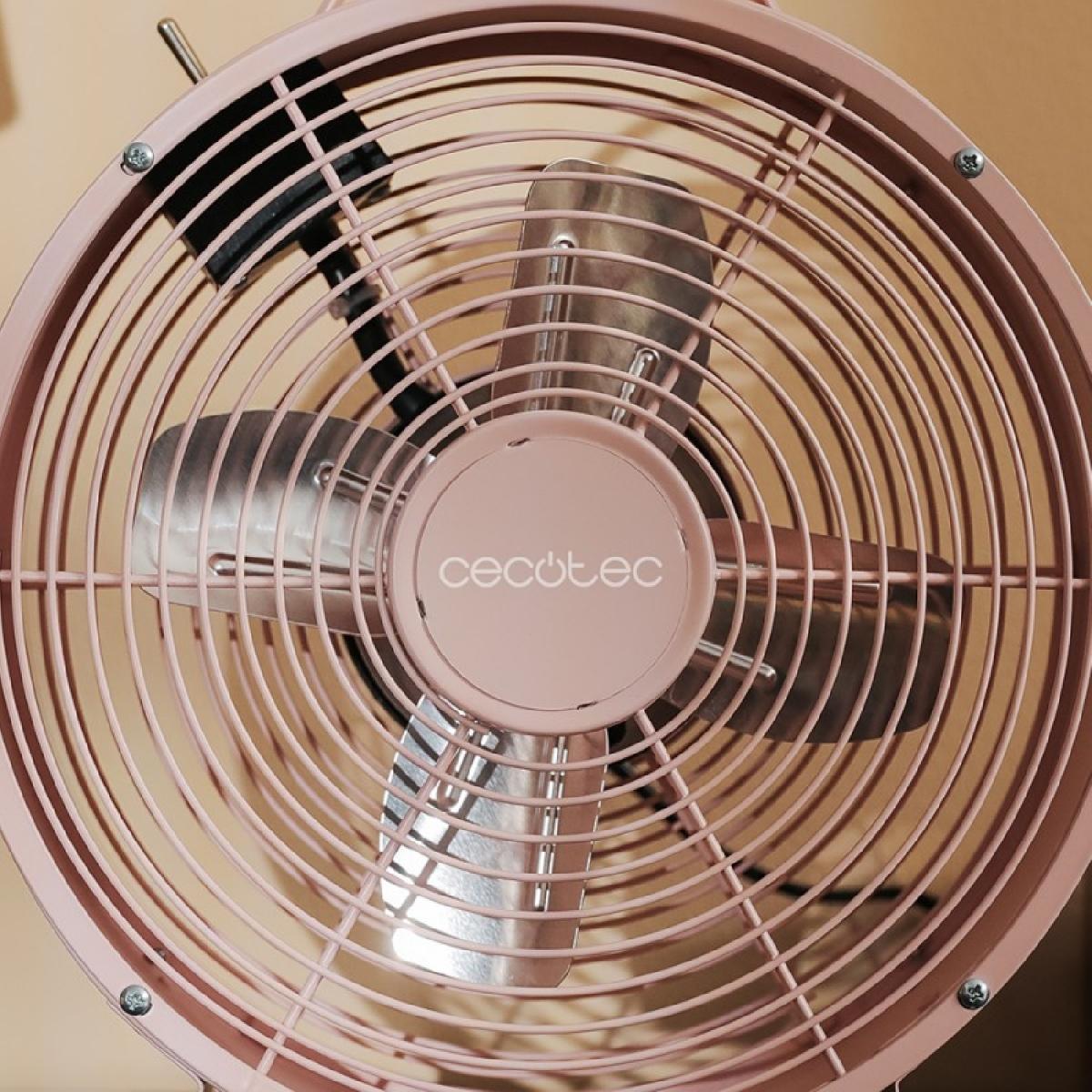 Cecotec Ventiladores de sobremesa EnergySilence 400 RetroDesk Pink