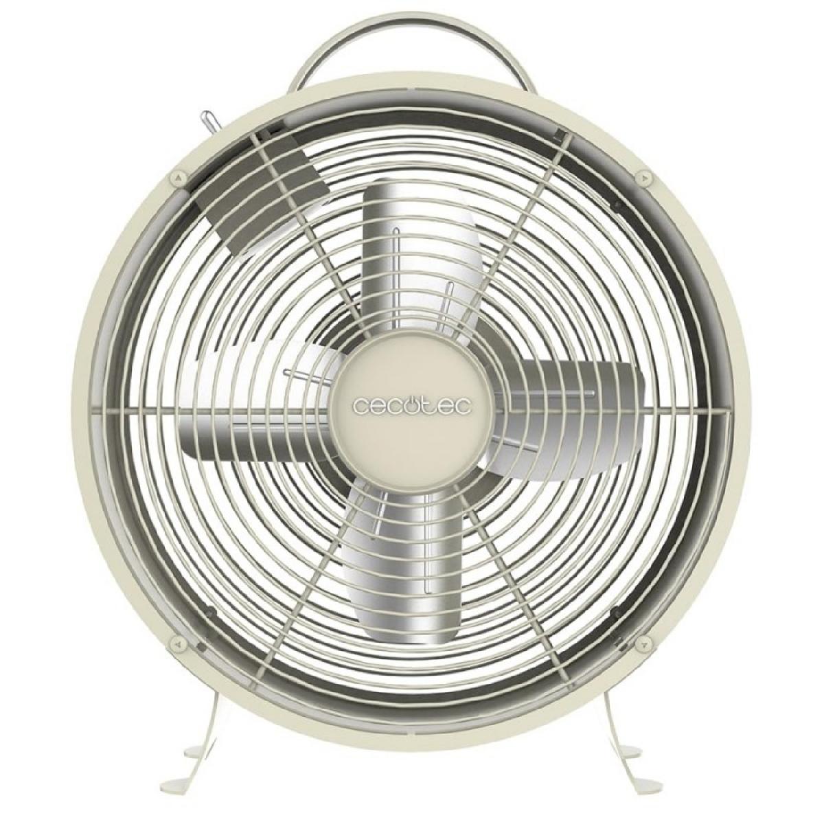 Cecotec Ventiladores de sobremesa EnergySilence 400 RetroDesk Beige