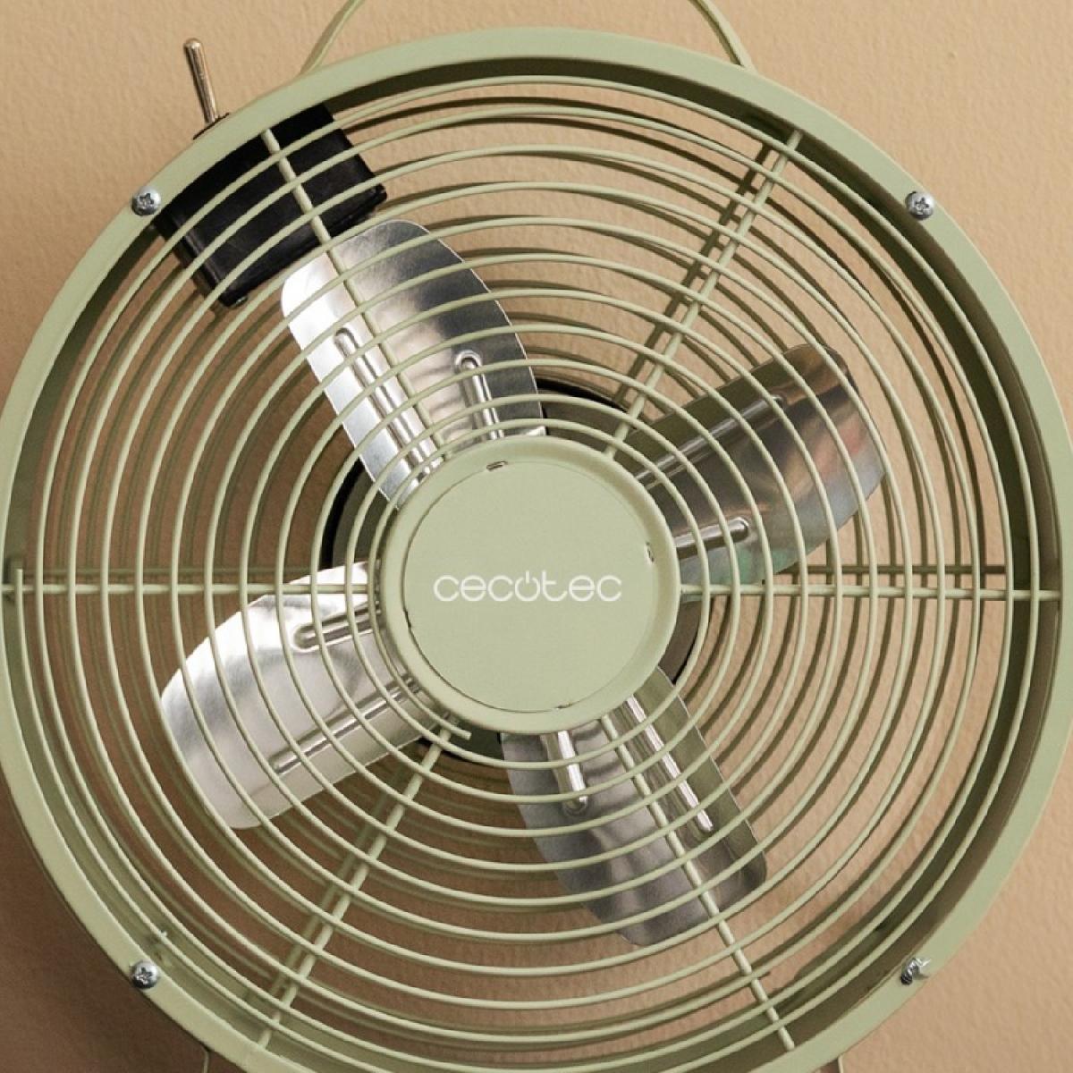 Cecotec Ventiladores de sobremesa EnergySilence 400 RetroDesk Green