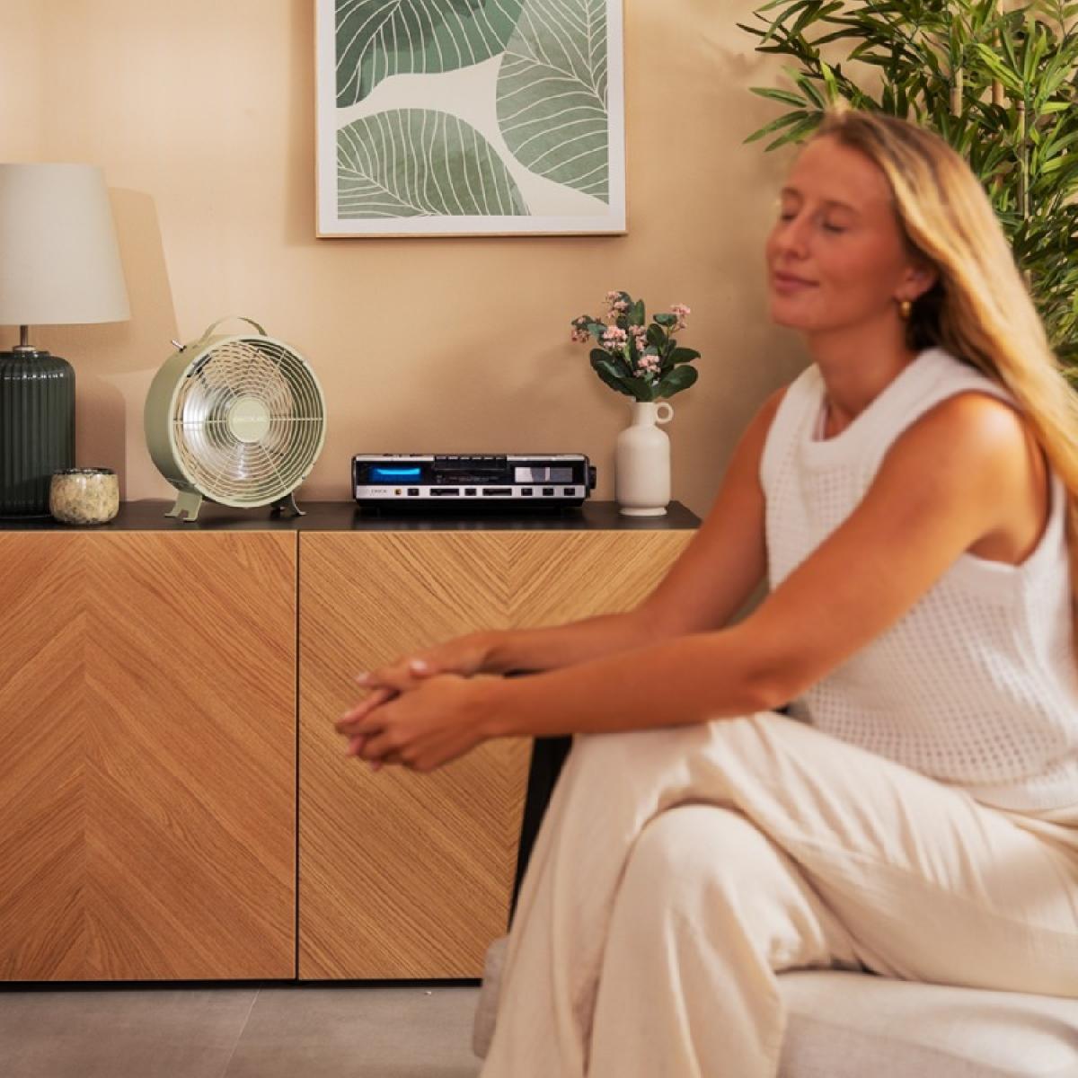 Cecotec Ventiladores de sobremesa EnergySilence 400 RetroDesk Green