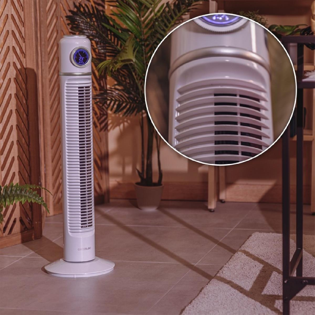 Cecotec Ventiladores de torre EnergySilence 1090 Skyline Retro Smart White