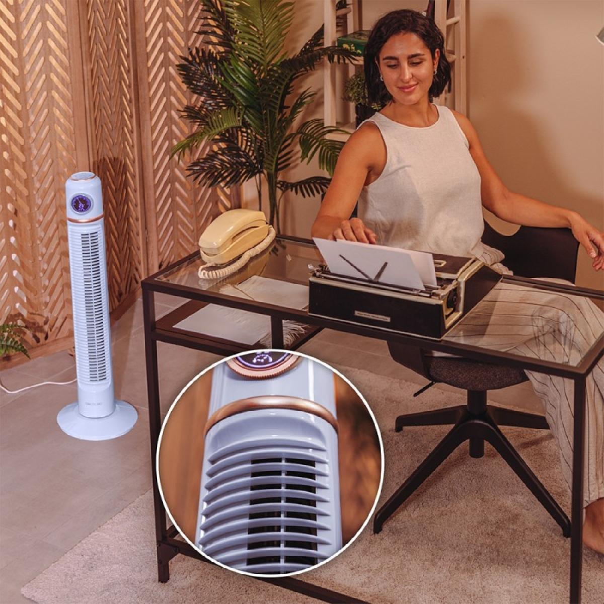 Cecotec Ventiladores de torre EnergySilence 1090 Skyline Retro Smart Blue