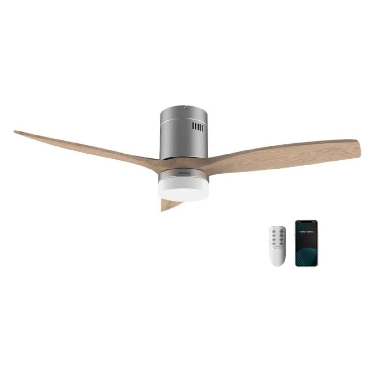 Cecotec Ventiladores de techo con luz Ventilador de techo EnergySilence Aero 5600 Steel Aqua Connected