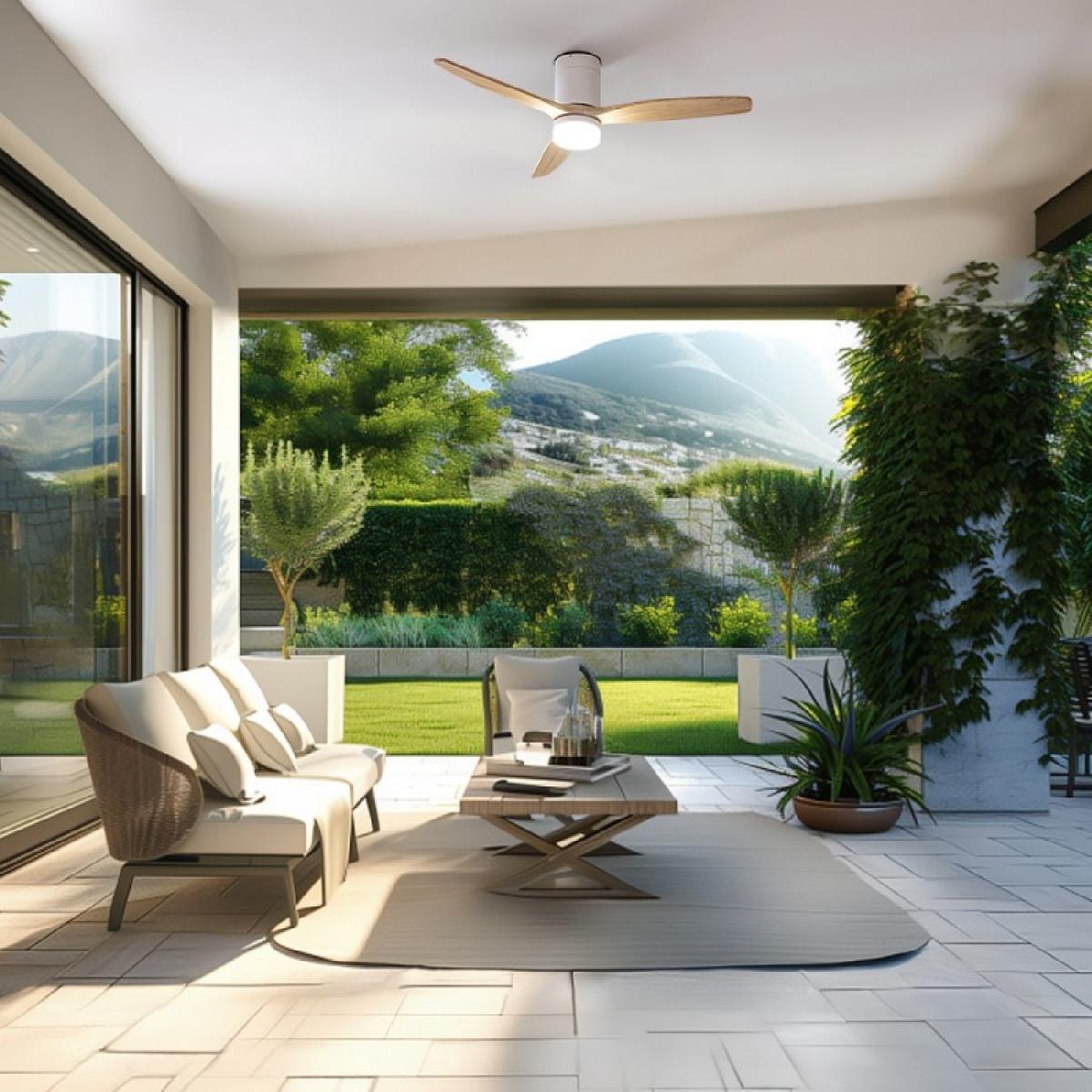 Cecotec Ventiladores de techo con luz Ventilador de techo EnergySilence Aero 5600 Aqua Connected