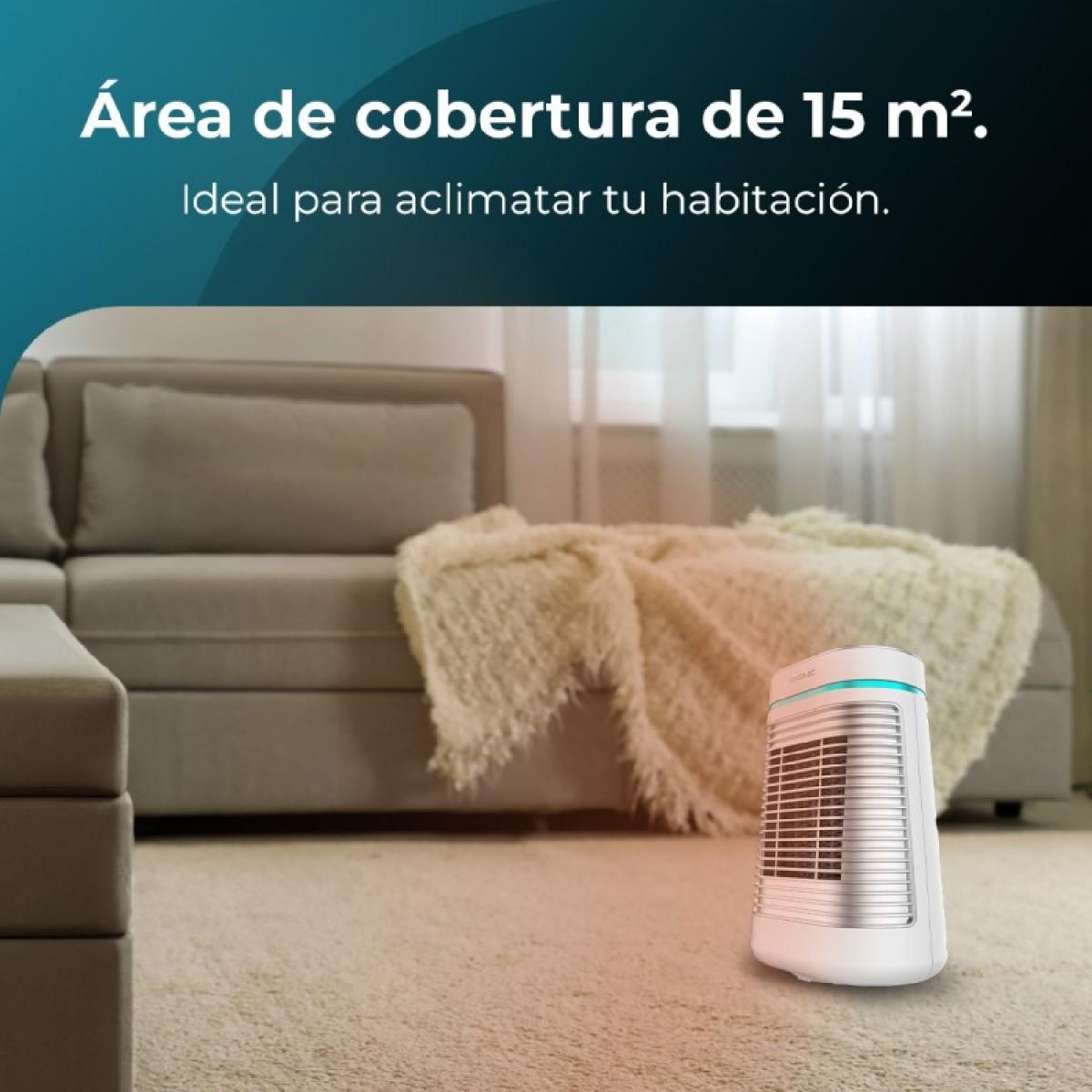 Cecotec Calefactores cerámicos de sobremesa ReadyWarm 1550 Max Ceramic Rotate White