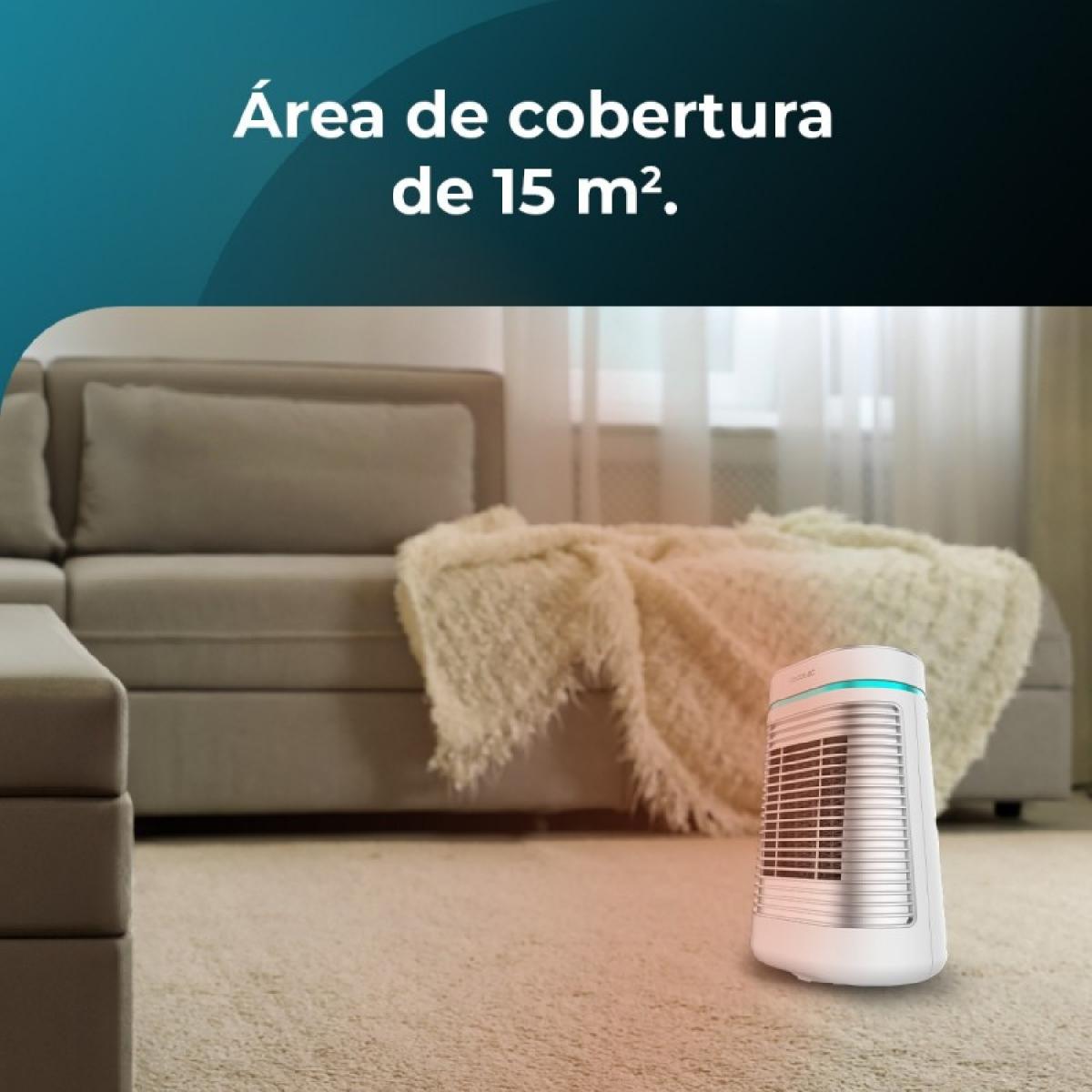 Cecotec Calefactores cerámicos de sobremesa ReadyWarm 1550 Max Ceramic Rotate Smart White