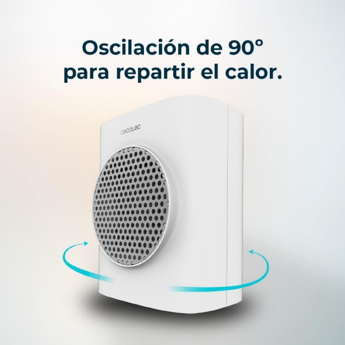 Cecotec Calefactores cerámicos de sobremesa ReadyWarm 1570 Max Ceramic Rotate Smart White