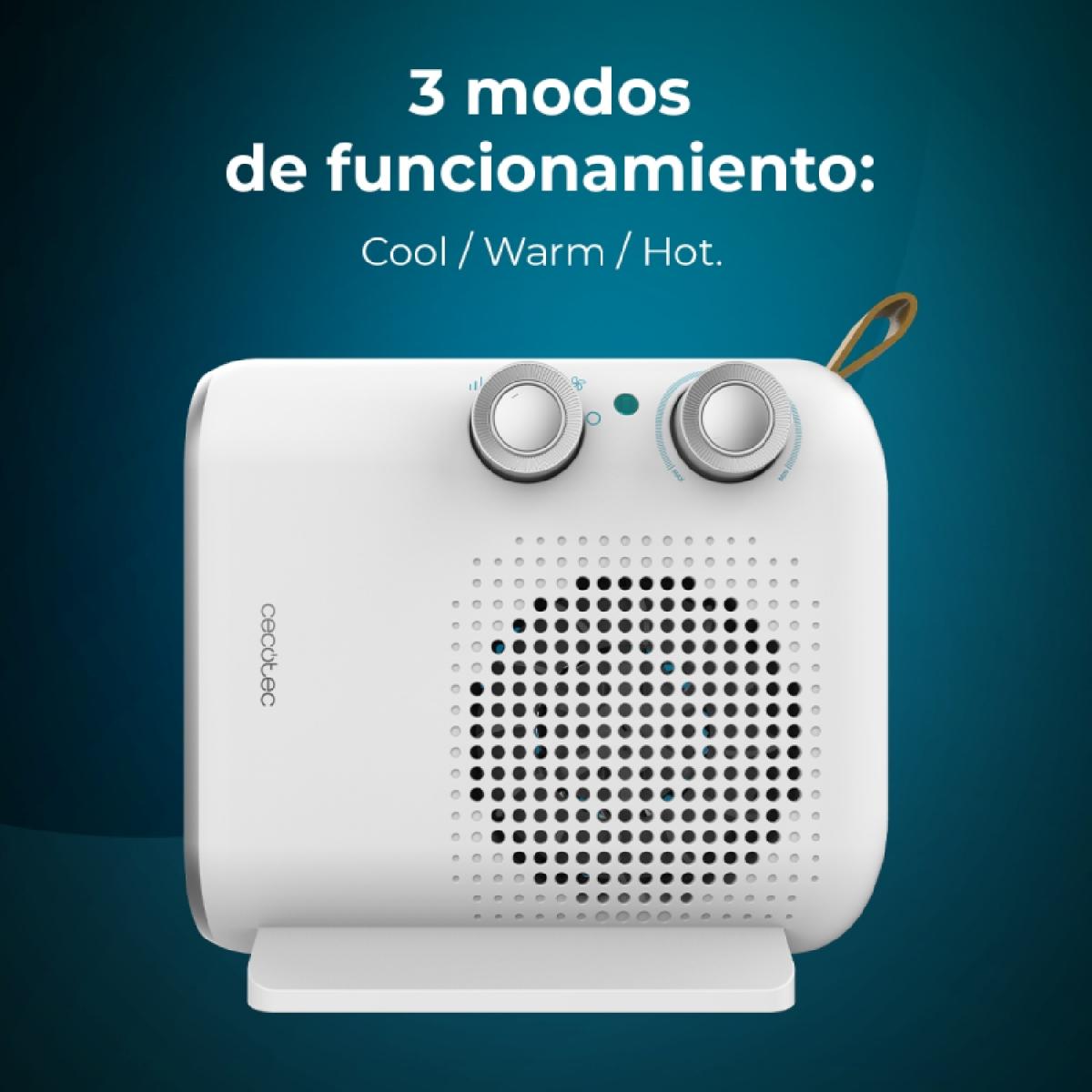 Cecotec Termoventiladores Termoventilador ReadyWarm 2050 Max Dual White