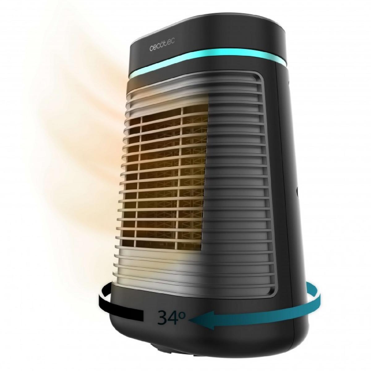 Cecotec Calefactores cerámicos de sobremesa ReadyWarm 1550 Max Ceramic Rotate Black