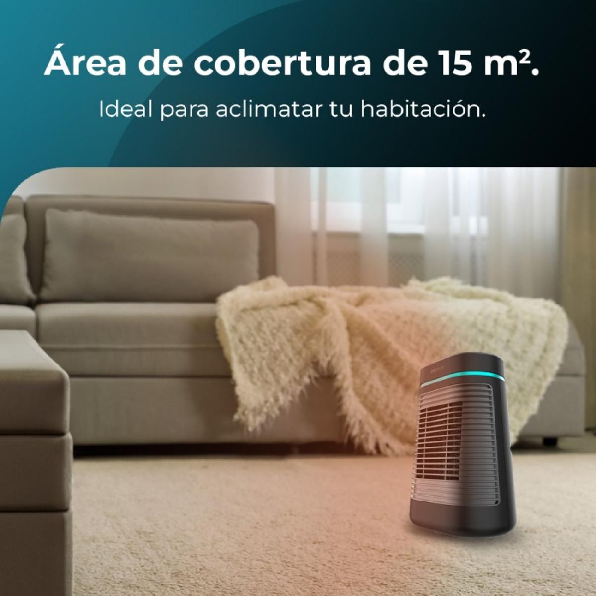 Cecotec Calefactores cerámicos de sobremesa ReadyWarm 1550 Max Ceramic Rotate Black