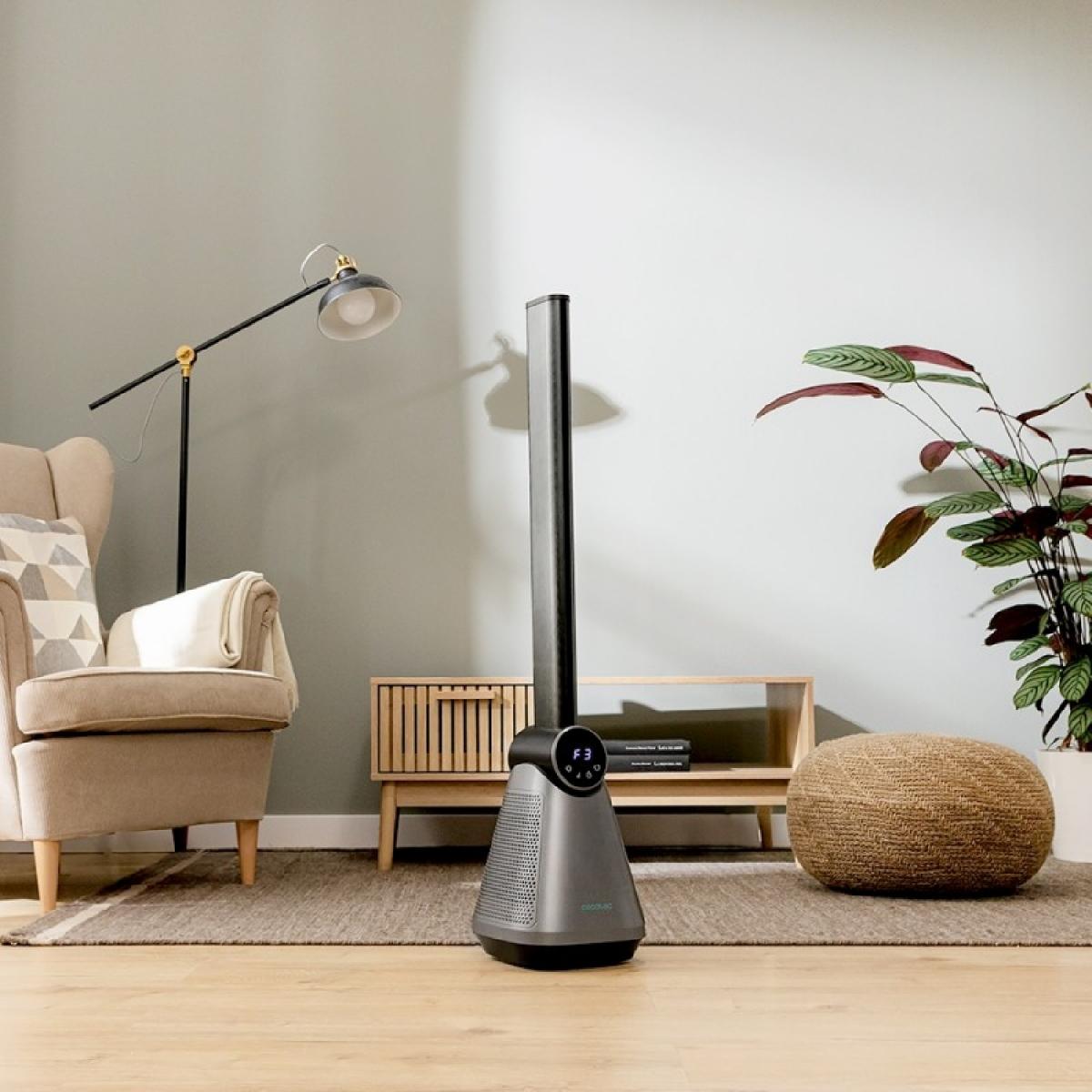 Cecotec Ventiladores de torre EnergySilence 9890 Skyline Bladeless Dark