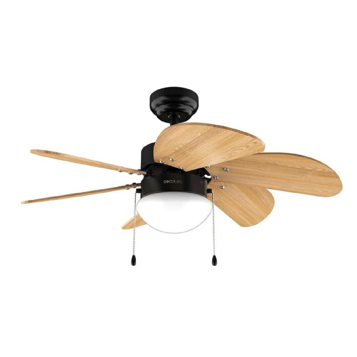Cecotec Ventiladores de techo con luz EnergySilence Aero 360 Black&Wood