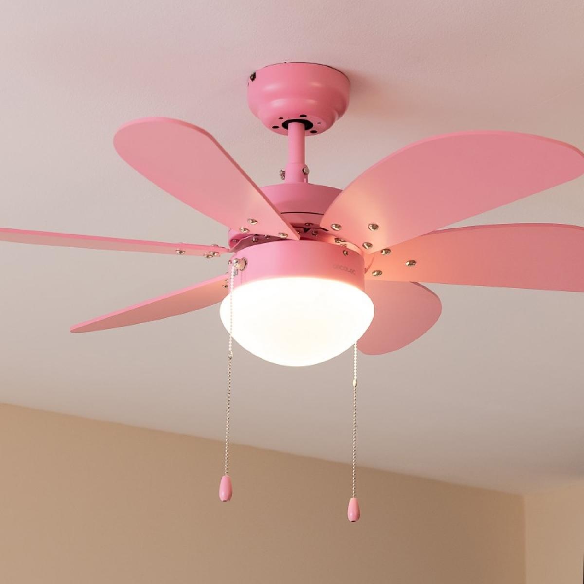 Cecotec Ventiladores de techo con luz EnergySilence Aero 3600 Vision Full Pink