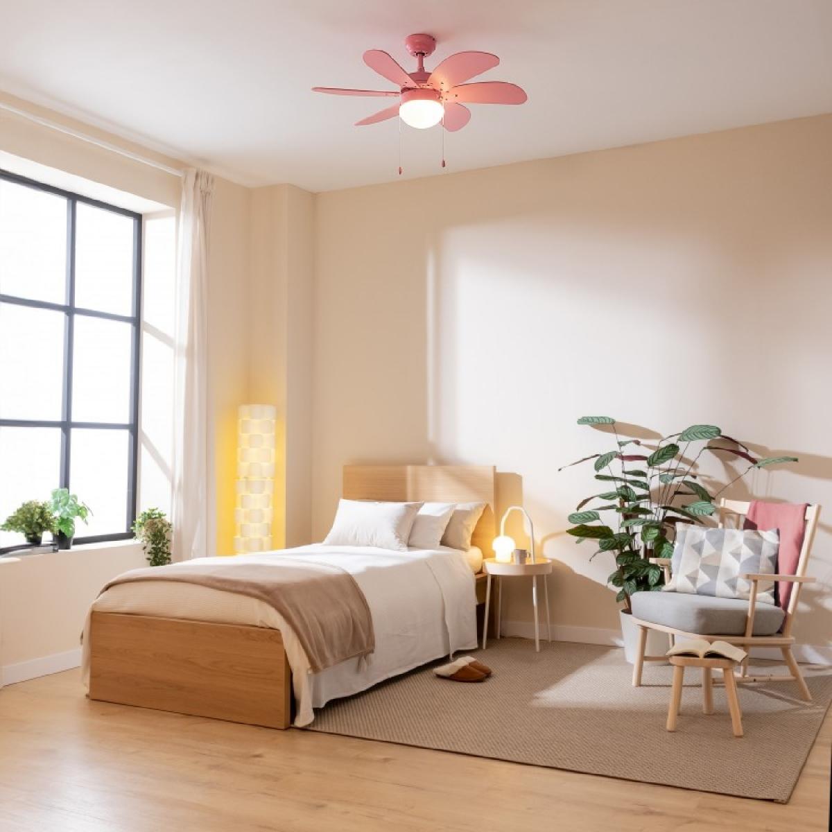 Cecotec Ventiladores de techo con luz EnergySilence Aero 3600 Vision Full Pink