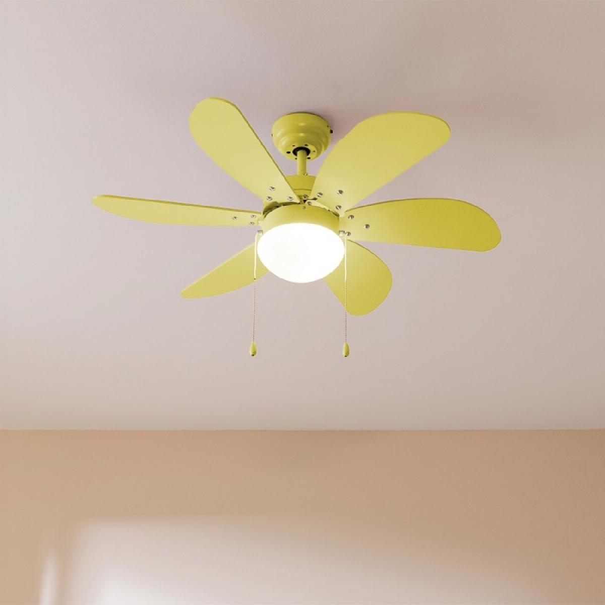 Cecotec Ventiladores de techo con luz EnergySilence Aero v3600 Vision Full Yellow